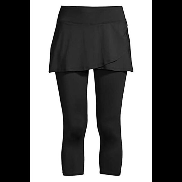 Land’s End Plus Standard Sizes swimsuit, cover-up leggings Navy Blue Various - Picture 8 of 13